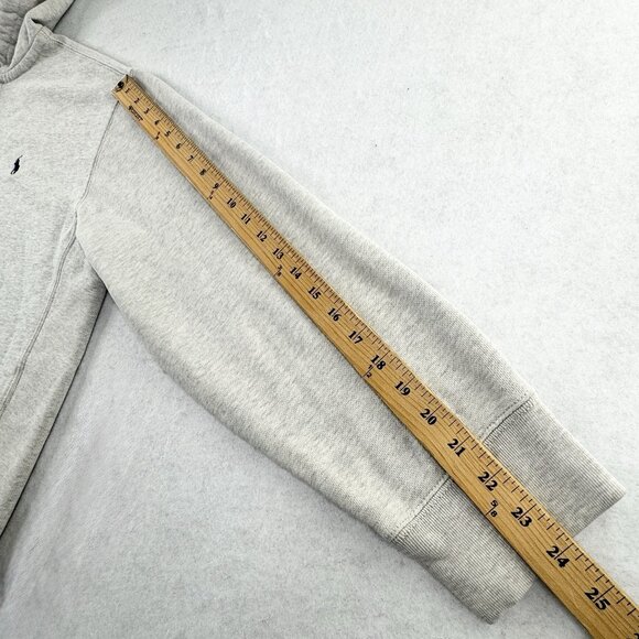 Polo Ralph Lauren Men’s 3XLT Gray Full Zip Hoodie Thermal Waffle Knit Lined Hood - Picture 12 of 13